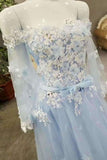 2024 A-Line Tulle Prom Dresses Lace Up With Appliques And Bow Knot With Shawl Cheap Price PXJEHS14