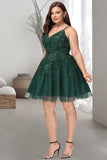 Samantha A-line V-Neck Short/Mini Tulle Homecoming Dress STKP0020546