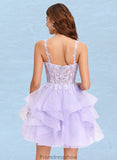 Sidney Ball-Gown/Princess Sweetheart Short Tulle Homecoming Dress STKP0025677