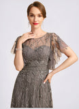 Penny A-line Scoop Illusion Floor-Length Lace Mother of the Bride Dress With Sequins STKP0021752