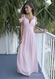 Sleeveless Sweetheart Long/Floor-Length A-line/Princess Chiffon Bridesmaid Dresses With Pleated Juliette STKP0025557