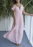 Sleeveless Sweetheart Long/Floor-Length A-line/Princess Chiffon Bridesmaid Dresses With Pleated Juliette STKP0025557