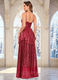 Zaria A-line Sweetheart Floor-Length Sequin Prom Dresses STKP0025868