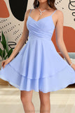 Kadence A-line V-Neck Short/Mini Chiffon Homecoming Dress STKP0020470