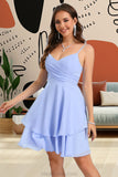 Kadence A-line V-Neck Short/Mini Chiffon Homecoming Dress STKP0020470