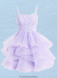 Sidney Ball-Gown/Princess Sweetheart Short Tulle Homecoming Dress STKP0025677