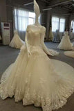 2024 New Arrival Gorgeous Wedding Dresses Royal Train Lace Up PCAXPZ6C