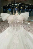 2024 New Arrival Off The Shoulder Wedding Dresses With Lace Up Back And PP7H78AM