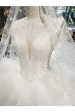 Ball Gown Wedding Dresses Scoop Aline Top Quality Appliques P69G5466