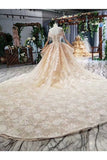 Ball Gown Wedding Dresses One And Half Meter Train Off The Shoulder Top Quality Appliques PXY4T7SY