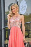 2024 A Line Spaghetti Straps With Beading Prom Dresses Chiffon Open PN487EZ2