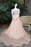 2024 Prom Dresses Lace Up Scoop Neck Tulle A-Line With Beaded Bodice PSZXZ5RD