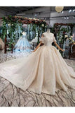 Ball Gown Wedding Dresses Off The Shoulder Top Quality Appliques PF9FZ32S