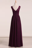 2024 A Line Scoop Lace Bodice Chiffon Floor Length Prom PNH45GFZ