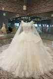 2024 New Arrival Luxurious Wedding Dresses Lace Up With Appliques And Beading PZL29L51
