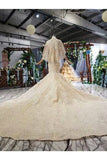 Ball Gown Wedding Dresses One Meter Train Sweetheart Top Quality Appliques P5LB3DBD