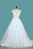 2024 Ball Gown Short Sleeves Scoop Wedding Dresses Tulle PMFDRRQQ