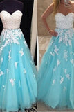 2024 Sweetheart Prom Dresses A-Line Floor-Length Tulle Lace Up