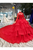 Ball Gown Wedding Dresses High Neck Aline Top Quality Appliques PPLRDT61