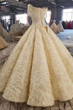 2024 Ball Gown Wedding Dresses Off-The-Shoulder Floor-Length Lace PYYGQ3P8