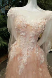 2024 Prom Dresses Lace Up Scoop Neck Tulle A-Line With Beaded Bodice PSZXZ5RD