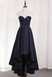 2024A Line Satin Asymmetrical Sweetheart Evening Dresses P6MAEZYG