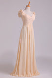 2024 Off The Shoulder Bridesmaid Dresses A-Line Chiffon With PQAF2373