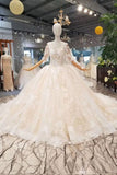2024 Luxury Wedding Dresses Off-The-Shoulder Top Quality Lace Long Train Half Sleeves Lace PSQZ53XL