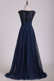 2024 Off The Shoulder Evening Dresses A-Line Chiffon With Applique & PEMNFQEQ