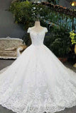 2024 New Arrival Luxury Tulle Wedding Dresses Lace Up With Appliques And Crystals PNJNMET1