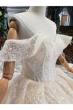 Ball Gown Wedding Dresses Off The Shoulder Top Quality Appliques PF9FZ32S