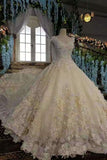 2024 New Arrival Floral Wedding Dresses Lace Up With Appliques P9EP7NQ1