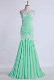 2024 Prom Dresses Pleated Chiffon With Beaded Lace Floor Length Open P3SK9ZDD