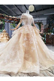 Ball Gown Wedding Dresses One And Half Meter Train Off The Shoulder Top Quality Appliques PXY4T7SY