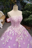 2024 New Arrival Floral Wedding Dresses A-Line Floor Length Lace Up Off The Shoulder With Beads P2N8GANN