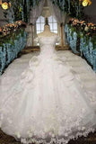 2024 Luxurious Wedding Dresses Lace Up Off The Shoulder With Appliques And Beadings P19R45DQ