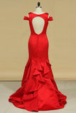 2024 Open Back Evening Dresses Mermaid V P73JYSSJ