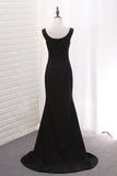 2024 New Arrival Satin Mermaid Square Neck Evening Dresses P5NL3T33