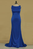 2024 New Arrival Evening Dresses Scoop Spandex & Lace Sweep Train P584FGCL