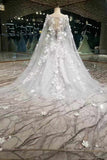 2024 New Arrival Floral Wedding Dresses Lace Up Scoop PYRMMK2D