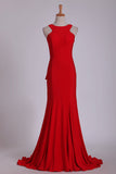 2024 Red Evening Dresses Scoop Open Back Mermaid/Trumpet Red PGRH2FRT