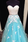 2024 Sweetheart Prom Dresses A-Line Floor-Length Tulle Lace Up