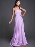 A-Line/Princess Strapless Beading Sleeveless Long Bridesmaid Dresses TPP0005079