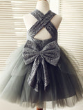 A-Line/Princess Knee-Length Straps Lace Sleeveless Tulle Flower Girl Dresses TPP0007917