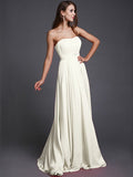 A-Line/Princess Strapless Beading Sleeveless Long Bridesmaid Dresses TPP0005079