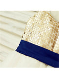 A-line/Princess Spaghetti Straps Sleeveless Sequin Ankle-Length Tulle Flower Girl Dresses TPP0007855