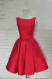 Red Homecoming Dresses Satin Homecoming Dress Party Dress Prom Gown Sweet 16 Dress